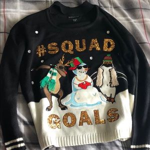 Ugly Christmas sweater “Squad Goals”